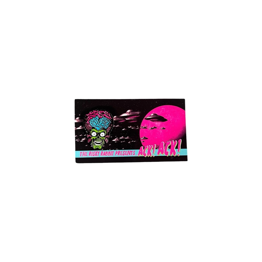 The Risky Rabbit Ack! Ack! Mars Attacks Enamel Pin Alien Martian Sci-Fi Indie